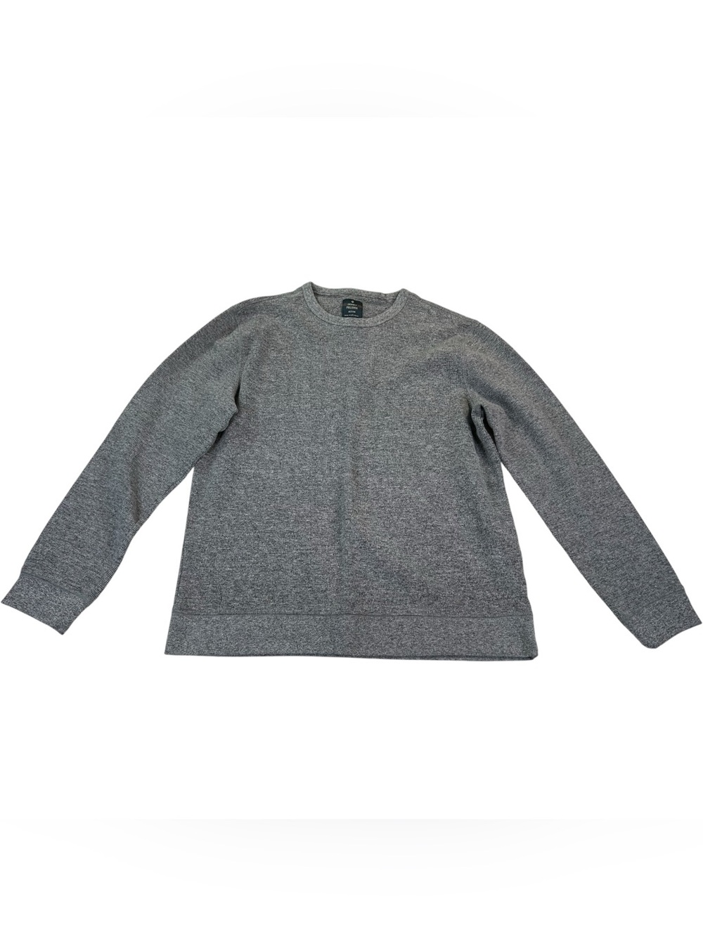 Member’s Mark Men’s M Waffle Knit Crewneck Pullover Granite Gray Thermal